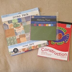 Colorbok Scrap Pack, Mulberry Paper, and Construction Paper Set